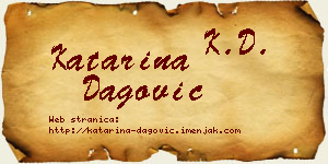 Katarina Dagović vizit kartica